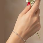 Silver engraved ball bracelet