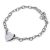 Silver heart bracelet, engravable