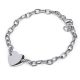 Silver heart bracelet, engravable