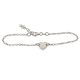 Silver heart thin bracelet