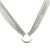 Six-strand silver pendant necklace