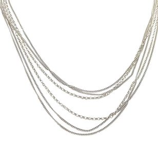 Silver multi-strand necklace