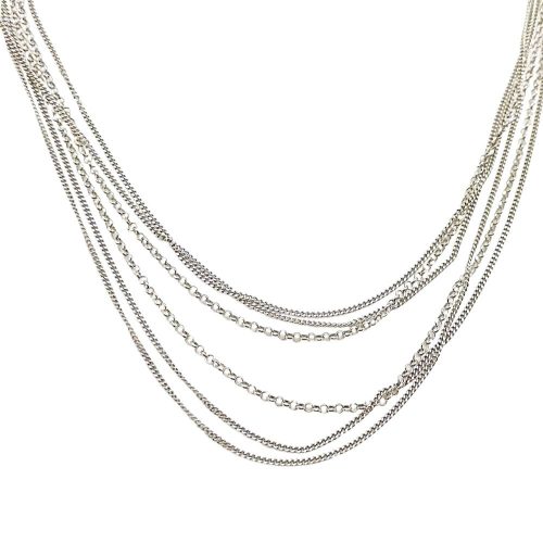 Silver multi-strand necklace