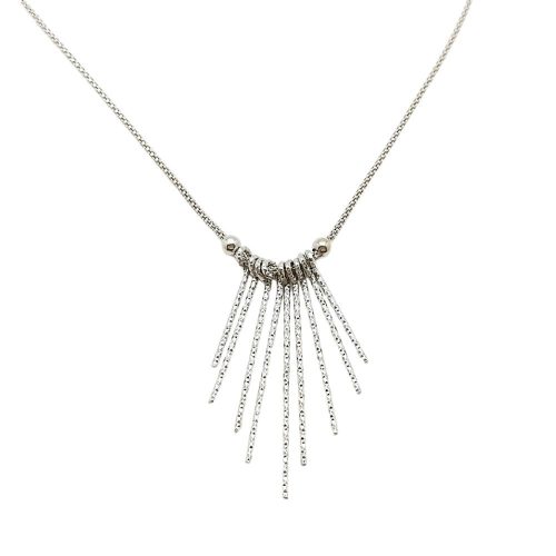 Silver decorative necklace