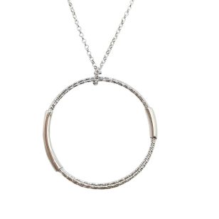 Silver chain with loop pendant