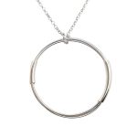 Silver chain with large loop pendant