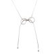 Silver necklace with bow