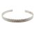 Silver half-circle open bangle