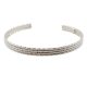 Silver half-circle open bangle