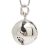 Silver belly bell pendant with baby footprint