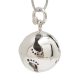 Silver belly bell pendant with baby footprint