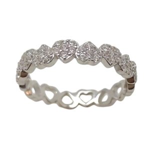 Infinite Hearts silver ring