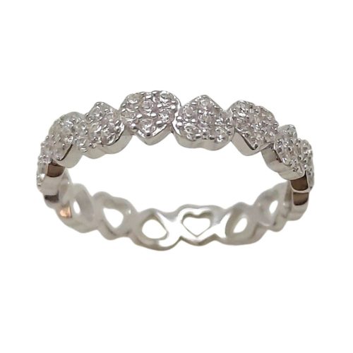 Infinite Hearts silver ring