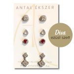 Diva silver earrings set