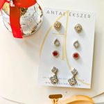 Diva silver earrings set