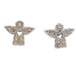 Silver angel earrings