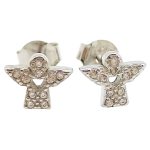 Silver angel earrings