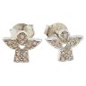 Silver angel earrings