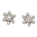 Silver snowflake earrings