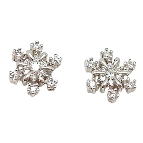 Silver snowflake earrings