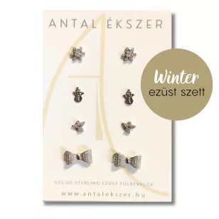 Winter ezüst fülbevaló szett