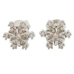 Silver snowflake earrings