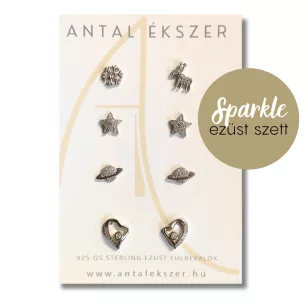 Sparkle ezüst fülbevaló szett