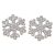 Silver snowflake earrings with stones