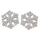 Silver snowflake earrings with stones