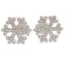 Silver snowflake earrings with stones