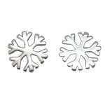 Silver snowflake earrings Without stones / No stones