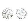 Silver snowflake earrings Without stones / No stones