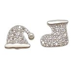 Silver boots and hat mismatched earrings