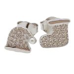 Silver boots and hat mismatched earrings