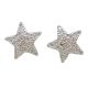 Silver star stud earrings
