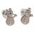 Silver snowman earrings