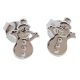 Silver snowman earrings