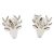Silver reindeer stud earrings