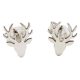 Silver reindeer stud earrings