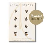 Animals silver earrings set