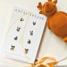 Animals silver earrings set