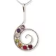 Silver spiral chakra pendant