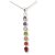 Silver pendant with hanging chakra