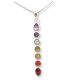 Silver pendant with hanging chakra