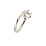 Classic silver solitaire ring with zirconia gemstone