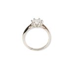 Classic silver solitaire ring with zirconia gemstone