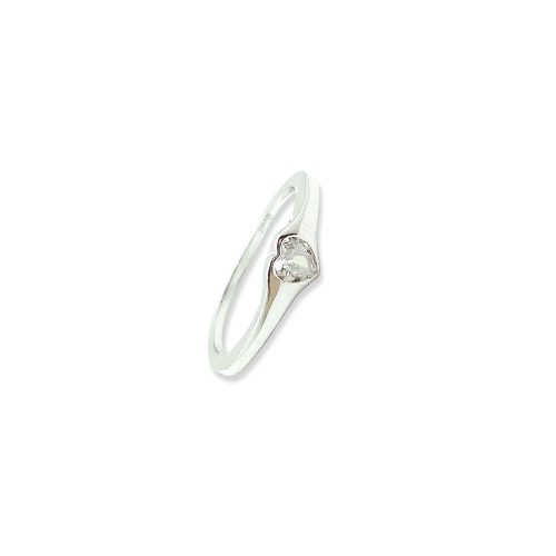 Thin silver heart ring