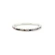Thin stackable silver ring with colored stones