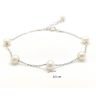 Silver bracelet with pearls