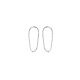 Silver semicircle chain earrings